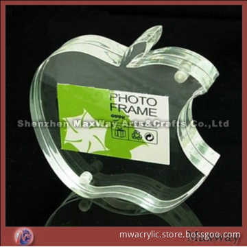 8mm Thickness Apple-shaped Acrylic Stand-Self Card/Photo/Picture Holder/Frame